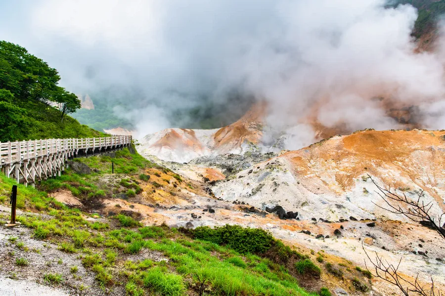 Hình ảnh khu onsen tại Noboribetsu