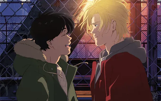 Một cảnh hành động trong Banana Fish với hình ảnh nhân vật Ash Lynx